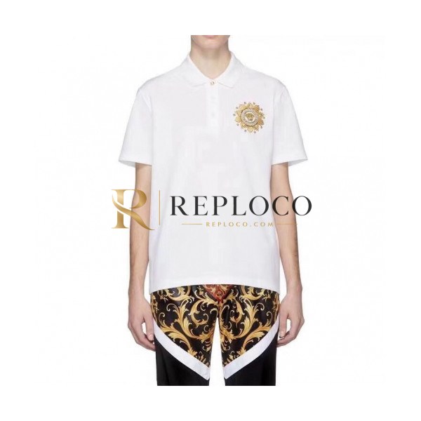 ✨[베르사체]Versace 2019 Mens Logo Cotton Short Sleeved Polo Tshirts - 베르사체 2019 남성 로고 코튼 폴로 반팔티 Ver0461x.Size(m - 3xl).화이트