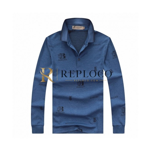 ✨[버버리]Burberry 2020 Mens Logo Casual Cotton Polo Tshirts - 버버리 2020 남성 로고 캐쥬얼 코튼 폴로 맨투맨 Bur02209x.Size(m - 3xl).블루