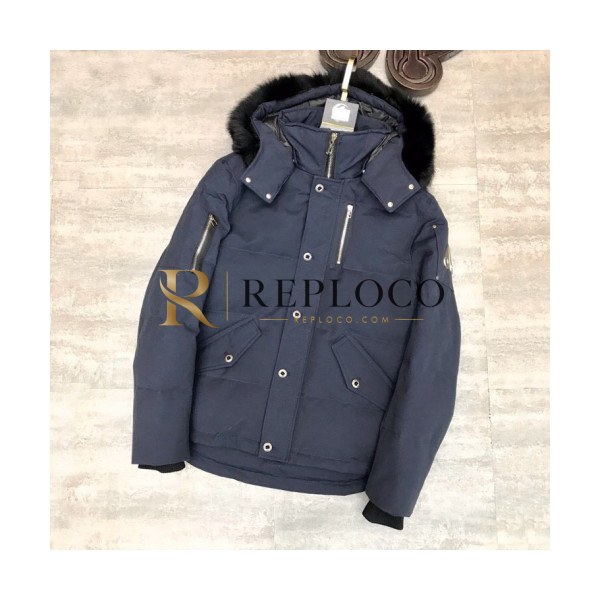 ✨[매장판] Moose Knuckle 2019 Mens Logo Goose Down Padding - 무스너클 2019 남성 로고 구스다운 패딩 Moo0042x.Size(s - 2xl).네이비