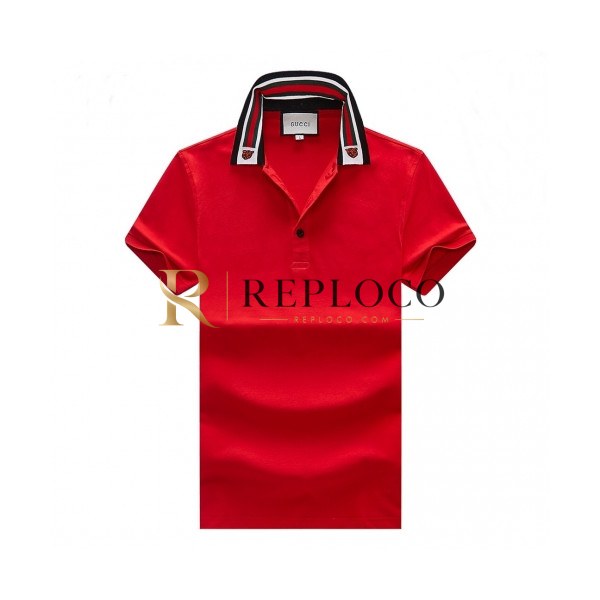 ✨[매장판]Gucci 2020 Mens Logo Cotton Polo Short Sleeved Tshirts - 구찌 2020 남성 로고 폴로 코튼 반팔티 Guc02441x.Size(m - 3xl).레드