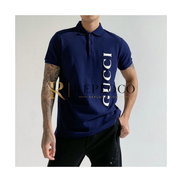 ✨[매장판]Gucci 2020 Mens Logo Cotton Short Sleeved Polo Tshirts - 구찌 2020 남성 로고 코튼 폴로 반팔티 Guc02745x.Size(m - 2xl).네이비