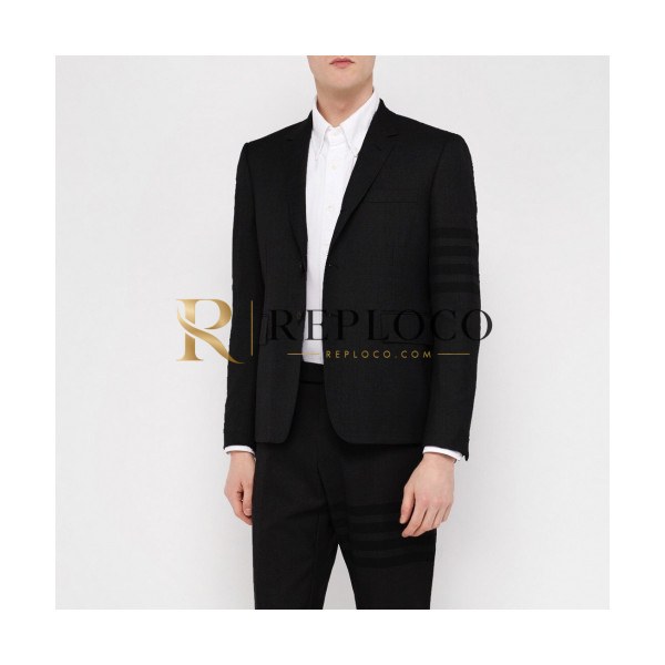 ✨Thom Browne 2019 Mens Business Cotton Suit Jacket&Pants - 톰브라운 2019 남성 비지니스 코튼 슈트 셋트 Thom0451x.Size(1 - 5).블랙