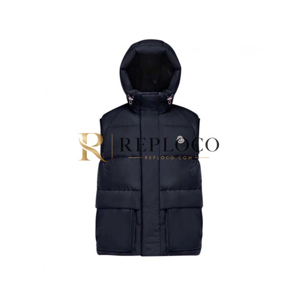 ✨[몽클레어]Moncler 2020 Mens Patch Logo Modern Duck Down Padding Vest - 몽클레어 2020 남성 패치 로고 모던 덕다운 패딩 조끼 Moc01361x.Size(m - 3xl).네이비