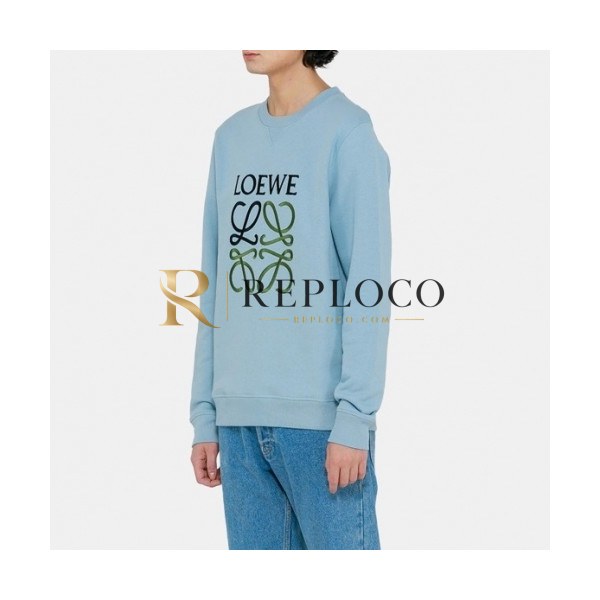 ✨[로에베]Loewe 2020 Mens Logo Crew-neck Cotton Tshirts - 로에베 2020 남성 로고 크루넥 코튼 긴팔티 Loe0300x.Size(xs - l).블루