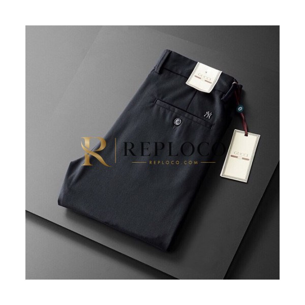 ✨[구찌]Gucci 2020 Mens Business Logo Cotton Pants - 구찌 2020 남성 비지니스 로고 코튼 팬츠 Guc02070x.Size(29 - 40).2컬러(블랙/네이비)