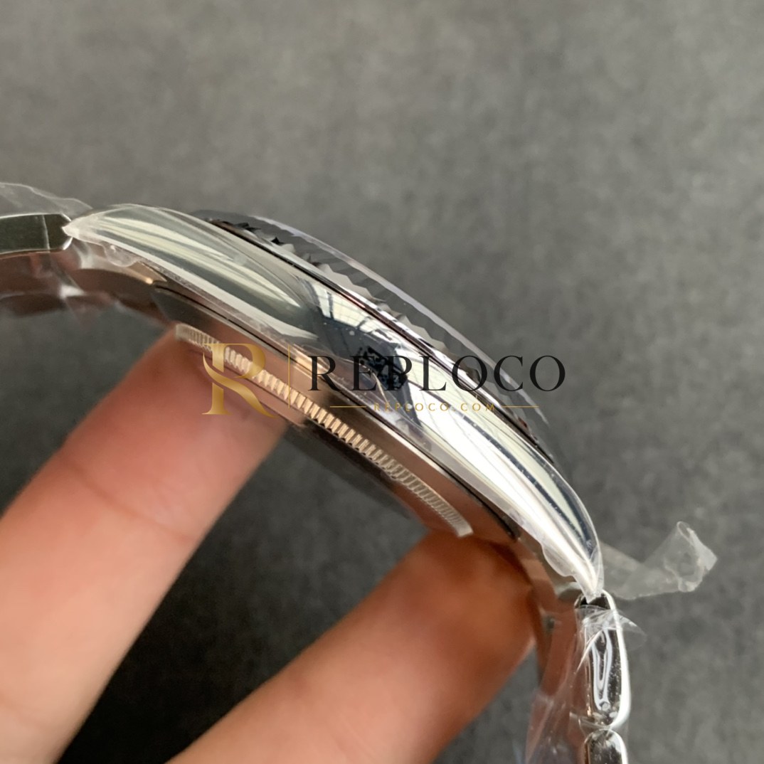 VS 공장 롤렉스 데이트저스트 41mm 126334 실버 선버스트 다이얼 플루티드 베젤 오이스터 브레이슬릿 1:1 슈퍼클론 DD3235 무브먼트 - 이미지 5