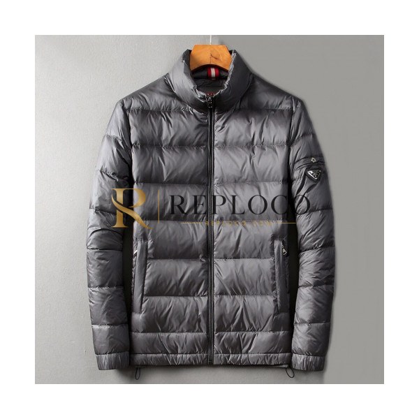 ✨Prada 2019 Mens Logo Casual Duck Down Padding - 프라다 2019 남성 로고 캐쥬얼 덕다운 패딩 Pra0806x.Size(m - 4xl).그레이