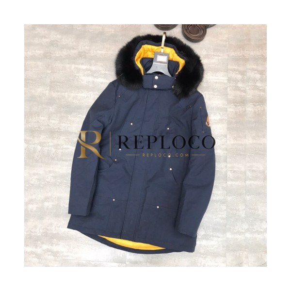 ✨[매장판] Moose Knuckle 2019 Mens Logo Goose Down Padding - 무스너클 2019 남성 로고 구스다운 패딩 Moo0037x.Size(s - 2xl).네이비