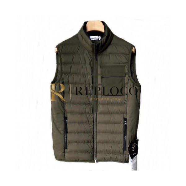✨[커스텀급]Stone Island 2019 Mens Casual Goose Down Padding Vest - 스톤아일랜드 2019 남성 캐쥬얼 구스다운 패딩 조끼 Sto0102x.Size(s - l).카키