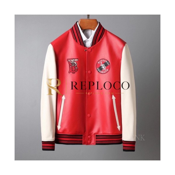 ✨[버버리]Burberry 2020 Mens Casual Leather Jackets - 버버리 2020 남성 캐쥬얼 가죽 자켓 Bur03379x.Size(m - 3xl).레드