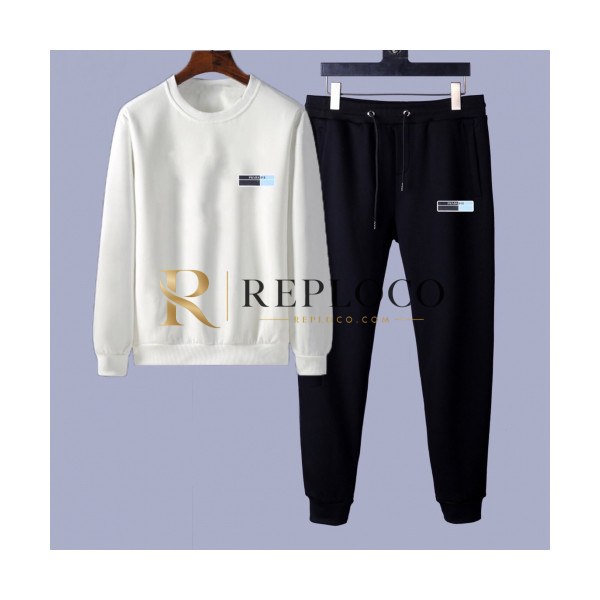 ✨[프라다]Prada 2020 Mens Casual Logo Cotton Training Clothes&Pants - 프라다 2020 남성 캐쥬얼 로고 코튼 트레이닝복&팬츠 Pra0902x.Size(m - 5xl).화이트