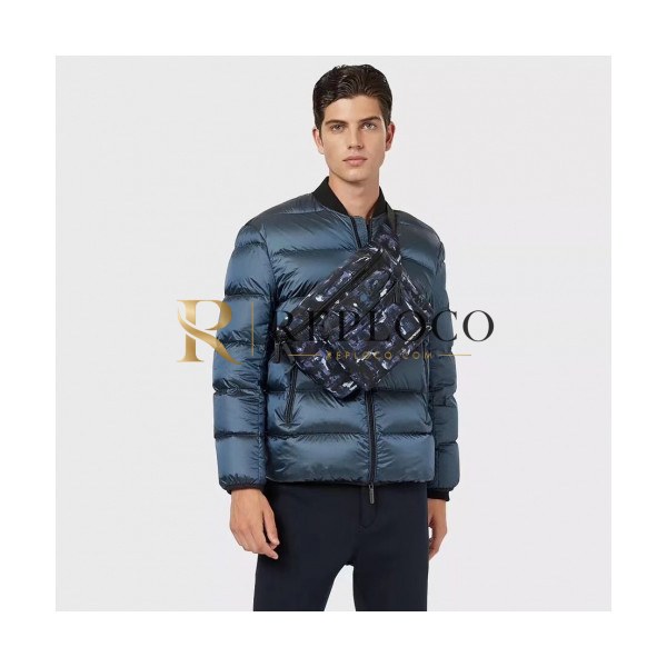 ✨[매장판]Armani 2019 Mens Logo Goose Down Padding - 알마니 2019 남성 로고 구스다운 패딩 Arm0414x.Size(s - xl).블루