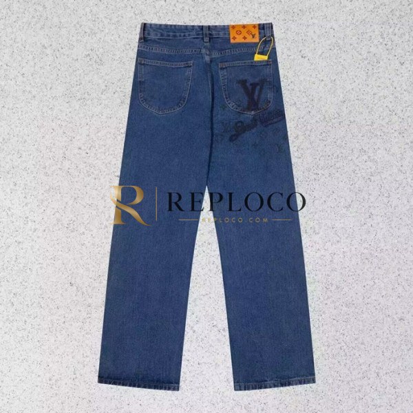 ✨[루이비통]Louis vuitton 2024 Mens Monogram Casual Pants - 루이비통 2024 남성 모노그램 캐쥬얼 팬츠 Lou02635x.Size(29 - 36).네이비
