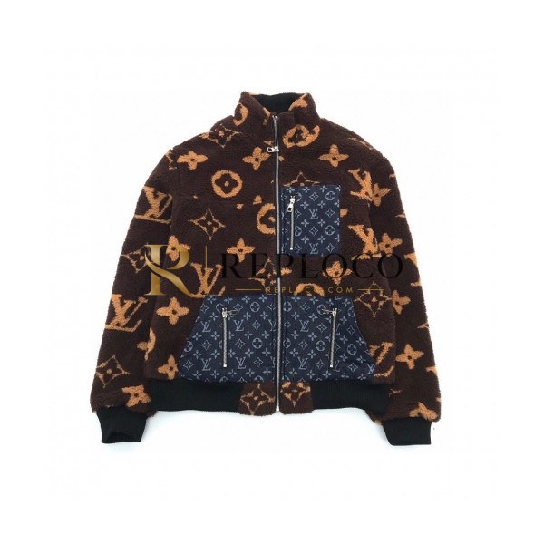✨Louis vuitton Mens Logo Leather Jackets Brown - 루이비통 2021 남성 로고 가죽 자켓 Lou03901x Size(m - 2xl) 브라운