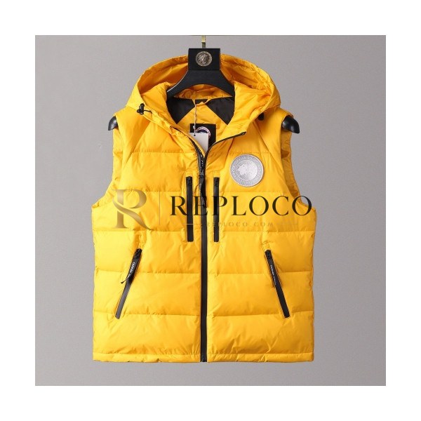✨Canada Goose 2020 Mens Logo Duck Down Padding Vest - 캐나다구스 2020 남성 로고 덕다운 패딩조끼 Can0355x.Size(m - 3xl).옐로우