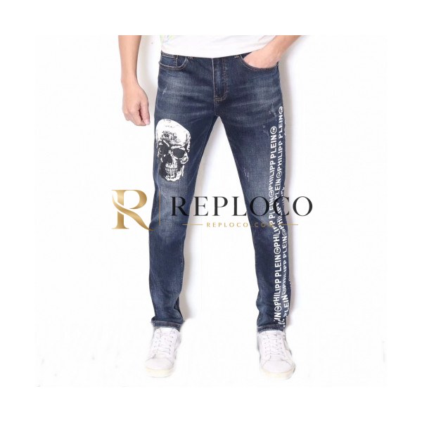 ✨Philipp Plein 2019 Mens Slim Fit Denim Pants - 필립플레인 2019 남성 슬림핏 데님 팬츠 Phi0086x.Size(28 - 38).블루