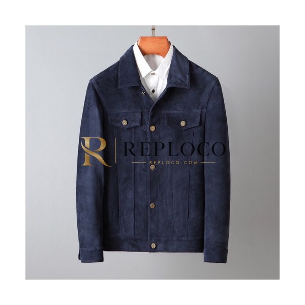 ✨Louis vuitton Mens Logo Leather Jackets Navy - 루이비통 2021 남성 로고 가죽 자켓 Lou03796x Size(m - 3xl) 네이비