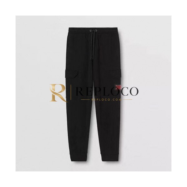 ✨[버버리]Burberry 2020 Mens Logo Casual Cotton Pants - 버버리 2020 남성 로고 캐쥬얼 코튼 팬츠 Bur01935x.Size(s - 2xl).블랙