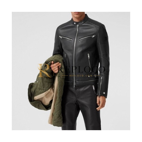 ✨Burberry Mens Casual Leather Jackets Black - 버버리 2021 남성 캐쥬얼 가죽 자켓 Bur04228x Size(m - 3xl) 블랙