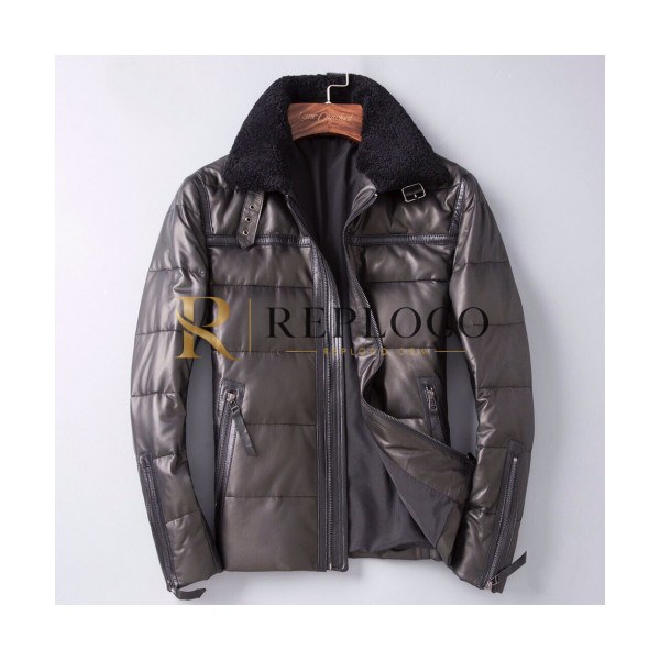 ✨Burberry 2019 Mens Casual Down Leather Jacket - 버버리 2019 남성 캐쥬얼 다운 가죽 자켓 Bur01447x.Size(l - 4xl).브라운