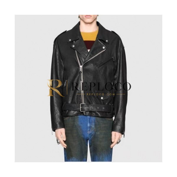 ✨[구찌]Gucci 2020 Mens Classic Leather Jackets - 구찌 2020 남성 클래식 캐쥬얼 가죽 자켓 Guc03075x.Size(m - 2xl).블랙
