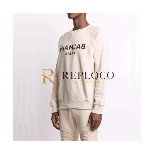 ✨Balmain Mens Cotton Tshirts Ivory - 발망 2021 남성 코튼 라운드티 Bam0148x Size(s - xl) 아이보리