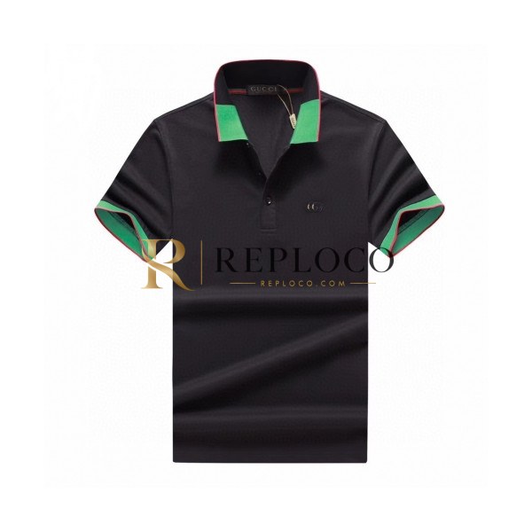 ✨[매장판]Gucci 2020 Mens Logo Cotton Short Sleeved Polo Tshirts - 구찌 2020 남성 로고 코튼 폴로 반팔티 Guc02382x.Size(m - 3xl).블랙