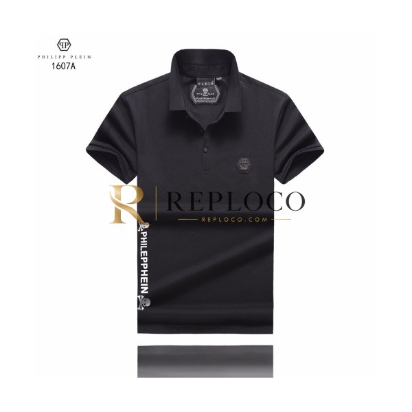 ✨Philipp Plein Mens Logo Cotton Short Sleeved Polo Tshirts - 필립플레인 2020 남성 로고 코튼 폴로 반팔티 Phi0128x.Size(m - 3xl).블랙