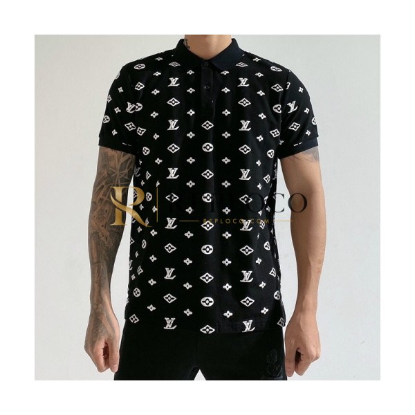 ✨[루이비통]Louis vuitton 2020 Mens Logo Short Sleeved Polo Tshirts - 루이비통 2020 남성 로고 폴로 반팔티 Lou01851x.Size(m - 2xl).블랙