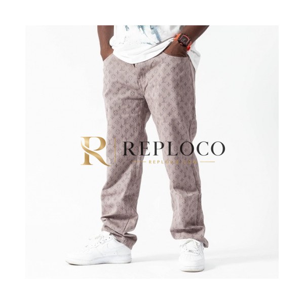 ✨Louis vuitton Mens Monogram Casual Pants Beige - 루이비통 2021 남성 모노그램 캐쥬얼 팬츠 Lou02965x Size(29 - 38) 베이지