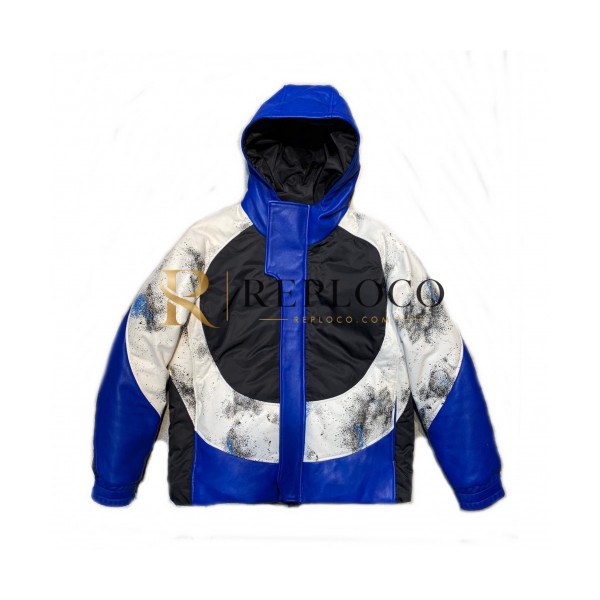 ✨Moncler 2019 Mens Patch Logo Down Leather Jacket - 몽클레어 2019 남성 패치 로고 다운 가죽 자켓 Moc01189x.Size(s - xl).블랙