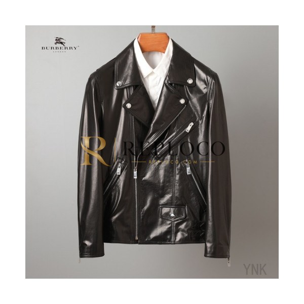 ✨[버버리]Burberry 2020 Mens Casual Leather Jackets - 버버리 2020 남성 캐쥬얼 가죽 자켓 Bur03072x.Size(m - 3xl).블랙