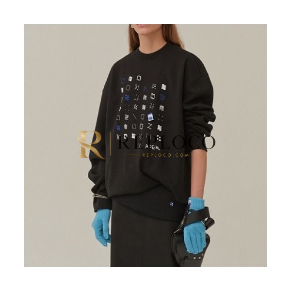 ✨ADER Womens Minimal Cotton Tshirts Black - ADER 2021 여성 미니멀 코튼 긴팔티 Ade0028x Size(s - l) 블랙