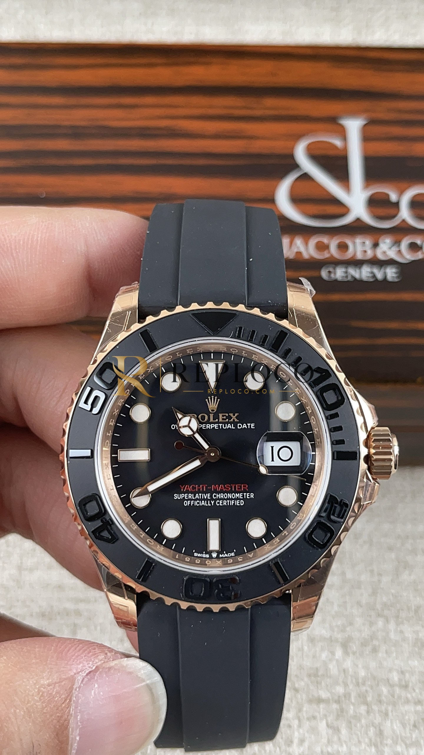 VS 공장 롤렉스 요트마스터 126655 매트 블랙 다이얼 40mm 로즈골드 세라믹 베젤 오이스터플렉스 1:1 슈퍼클론 DD3235 무브먼트