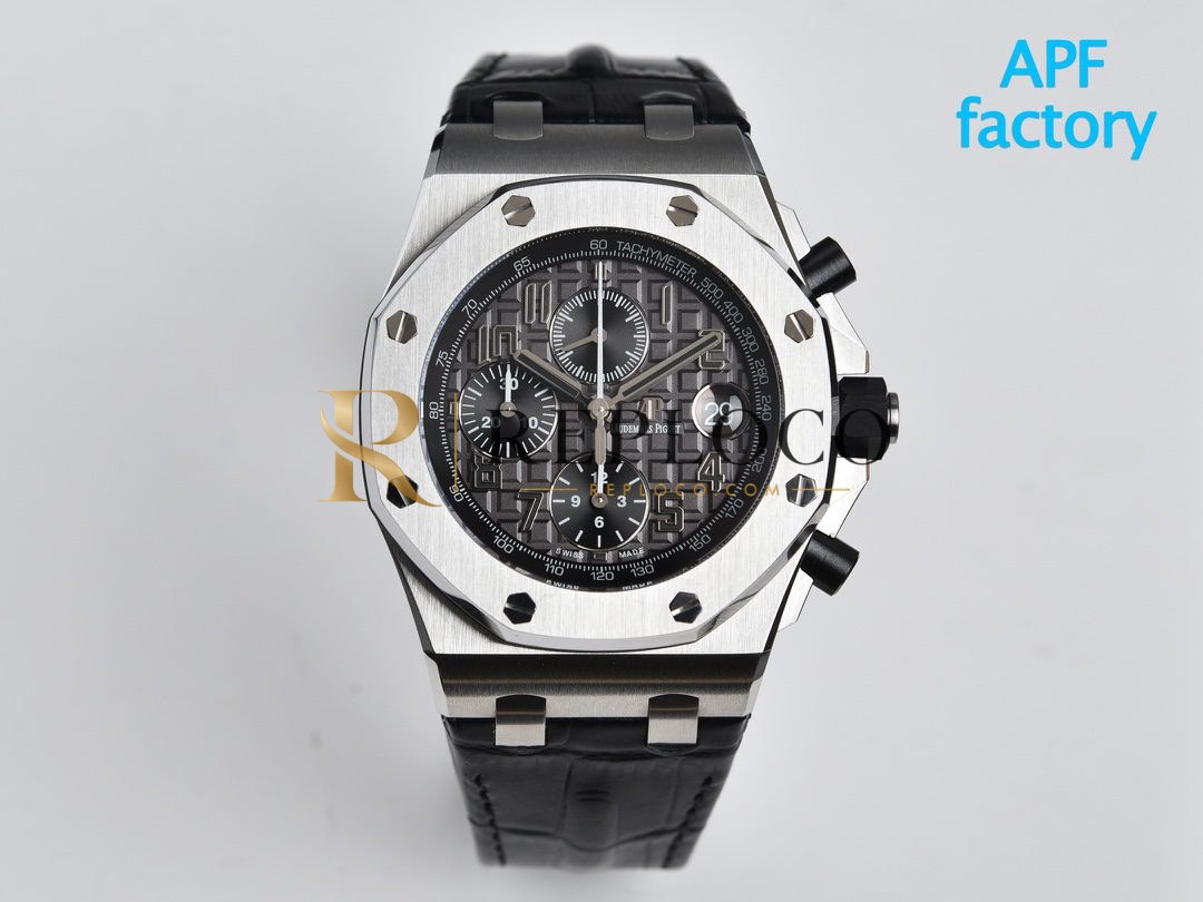 오데마 피게 로얄 오크 오프쇼어 다이버 42mm 26470ST.OO.A104CR.01 APF 1:1 베스트 에디션 그레이 다이얼 가죽 스트랩