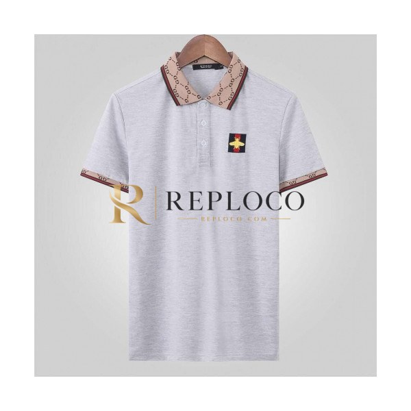 ✨[매장판]Gucci 2020 Mens Logo Cotton Short Sleeved Polo Tshirts - 구찌 2020 남성 로고 코튼 폴로 반팔티 Guc02823x.Size(m - 3xl).그레이