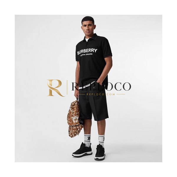 ✨[매장판]Burberry 2019 Mens Logo Polo Cotton Short Sleeved Tshirt - 버버리 남성 로고 폴로 코튼 반팔티 Bur003x.Size(s - xl).블랙