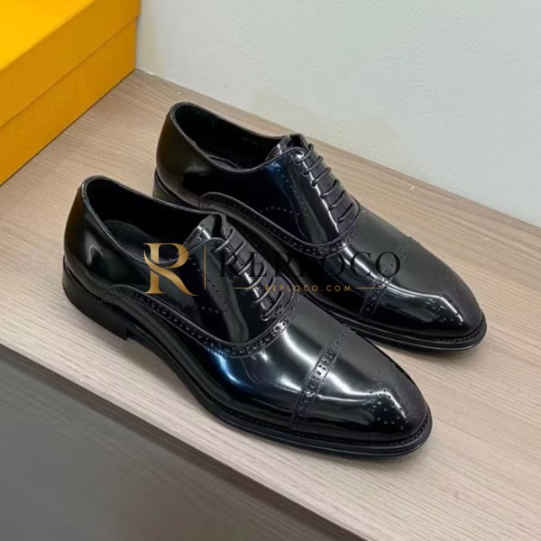 ✨Louis Vuitton 2024 Mens Leather Oxford Shoes,LOUS2190 - 루이비통 2024 남성용 레더 옥스퍼드 슈즈,Size(240-275),블랙