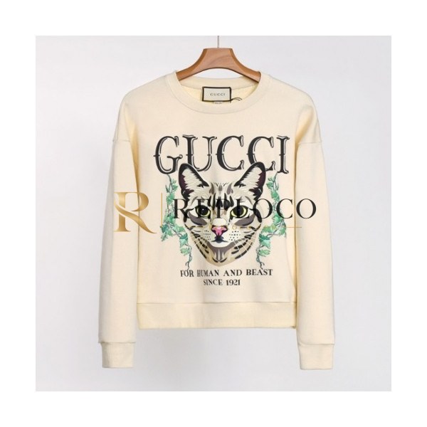 ✨[구찌]Gucci 2020 Mens Logo Crew-neck Cotton Tshirts - 구찌 2020 여성 로고 코튼 크루넥 코튼 긴팔티 Guc03198x.Size(s - l).아이보리