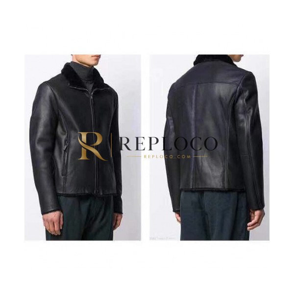 ✨Armani 2019 Mens Casual Leather Jacket - 알마니 2019 남성 캐쥬얼 가죽 자켓 Arm0378x.Size(m - 3xl).블랙