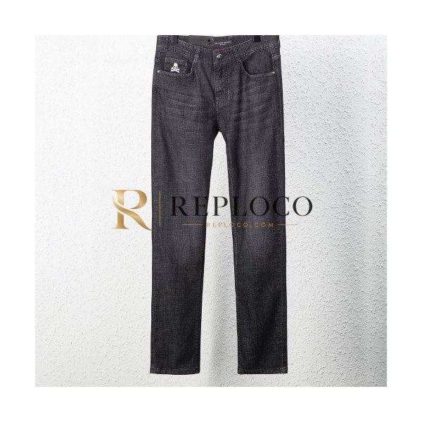 ✨Philipp Plein 2020 Mens Logo Casual Denim Jeans - 필립플레인 2020 남성 로고 캐쥬얼 데님 청바지 Phi0105x.Size(29 - 42).블랙