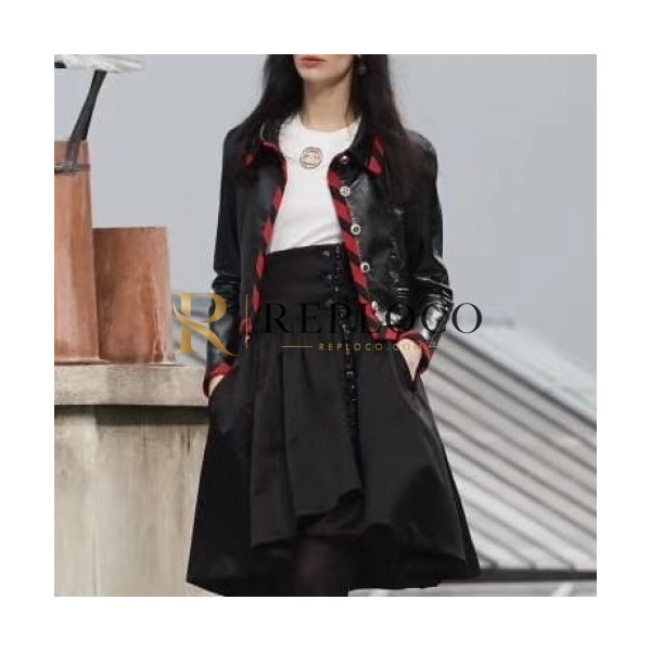 ✨[샤넬]Chanel 2020 Womens Luxury Leather Jackets - 샤넬 2020 여성 럭셔리 가죽 자켓 Cha0609x.Size(s - l).블랙