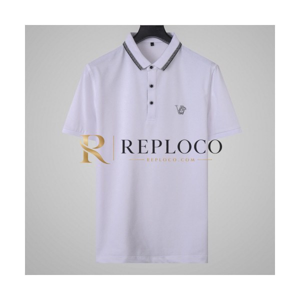✨[베르사체]Versace 2020 Mens Logo Silket Short Sleeved Polo Tshirts - 베르사체 2020 남성 메두사 실켓 폴로 반팔티 Ver0572x.Size(l - 4xl).화이트