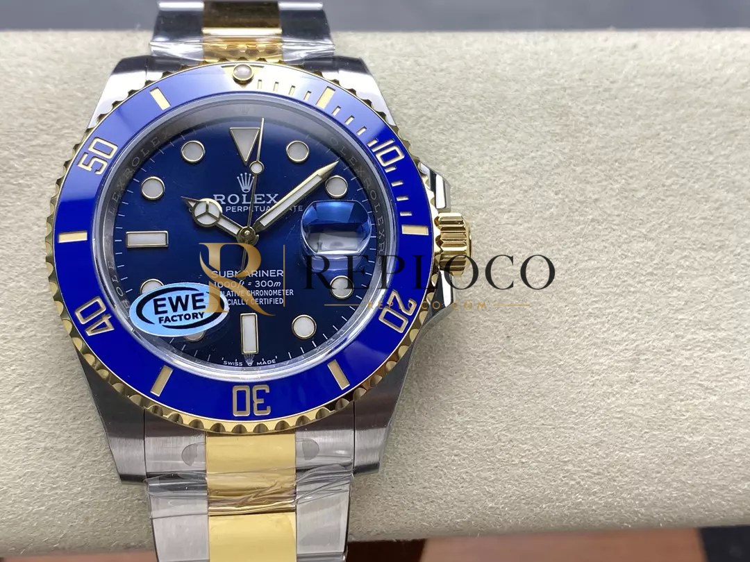 롤렉스 서브마리너 41mm 126613 LB 블루 세라믹 EWEF 1:1 베스트 에디션 스테인리스 스틸/옐로우 골드 브레이슬릿 A3235