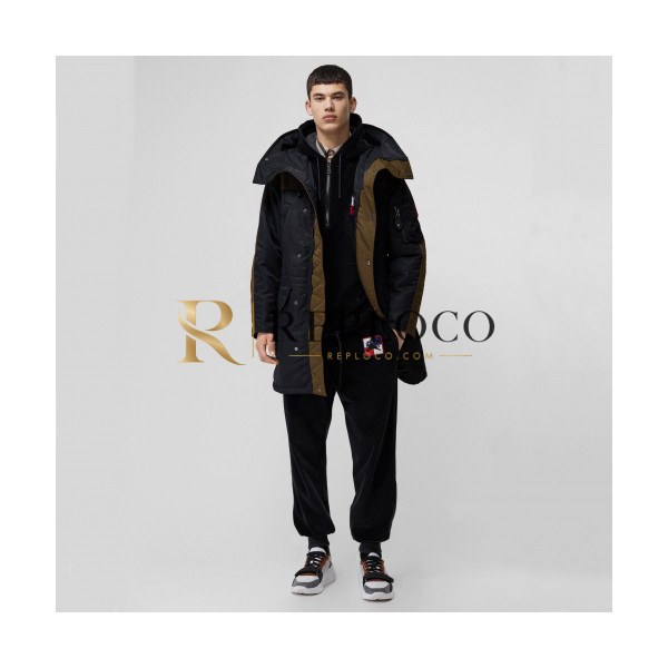✨Burberry 2019 Mens Logo Long Down Padding - 버버리 2019 남성 로고 롱다운 패딩 Bur01038x.Size(m - 2xl).블랙