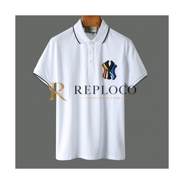 ✨[매장판]Gucci 2020 Mens Logo Cotton Short Sleeved Polo Tshirts - 구찌 2020 남성 로고 코튼 폴로 반팔티 Guc02219x.Size(m - 3xl).화이트