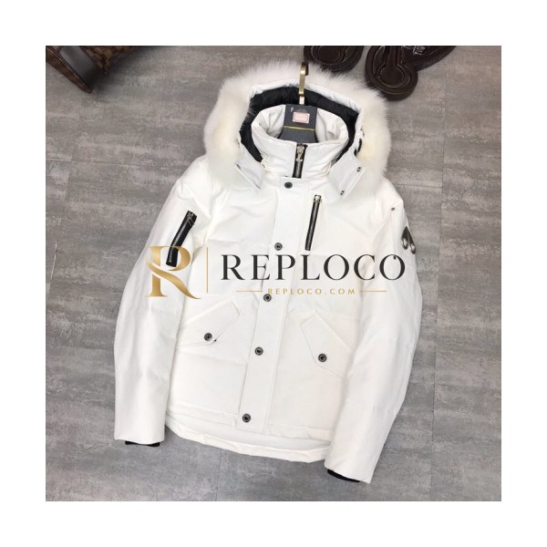 ✨[매장판] Moose Knuckle 2019 Mens Logo Goose Down Padding - 무스너클 2019 남성 로고 구스다운 패딩 Moo0043x.Size(s - 2xl).화이트