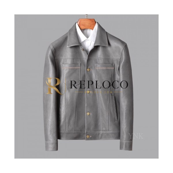 ✨[구찌]Gucci 2020 Mens Classic Leather Jackets - 구찌 2020 남성 클래식 캐쥬얼 가죽 자켓 Guc03191x.Size(m - 3xl).그레이