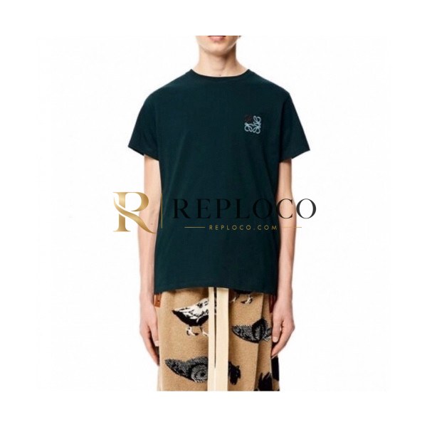 ✨Loewe Mens Smile Short Sleeved Tshirts Green - 로에베 2021 남성 폴로 반팔티 Loe0447x Size(s - 2xl) 그린