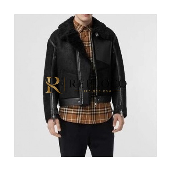 ✨Burberry Mens Casual Leather Jackets Black - 버버리 2021 남성 캐쥬얼 가죽 자켓 Bur04224x Size(m - 3xl) 블랙